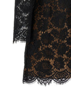 self-portrait Women's Black Lace Mini Dress Black, view 4