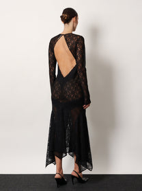 The Attico Women's Lace Dress Black
