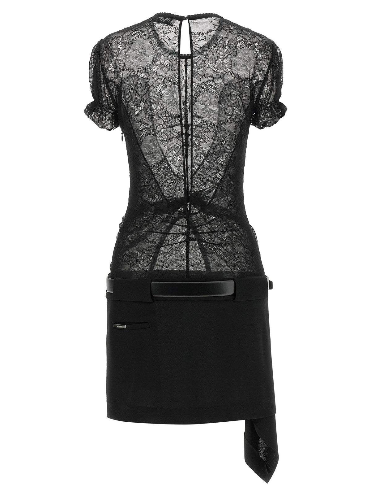 The Attico Lace Dress Black
