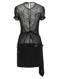 The Attico Lace Dress Black