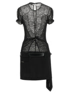 The Attico Lace Dress Black