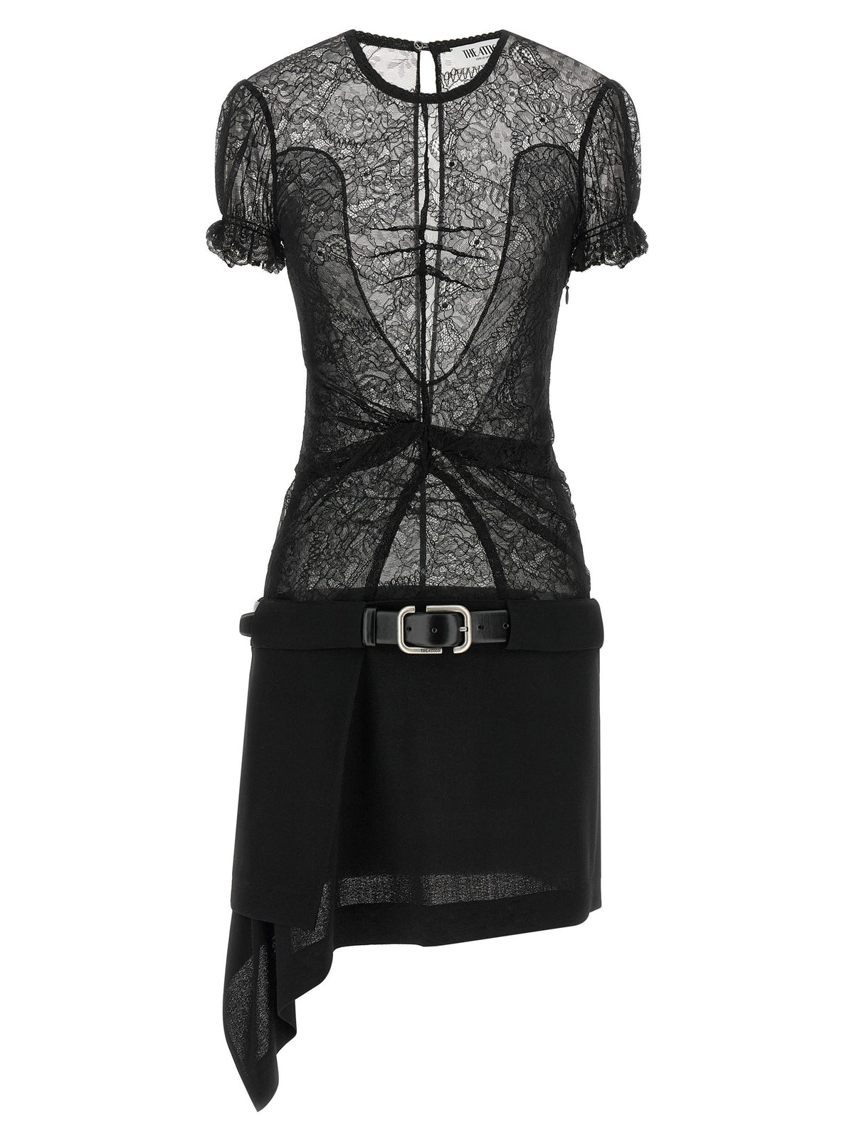 The Attico Lace Dress Black