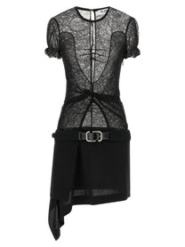 The Attico Lace Dress Black
