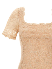 Ermanno Scervino Lace Dress Blue, view 3