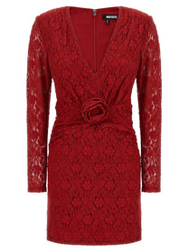 ROTATE Birger Christensen Lace Dress Red