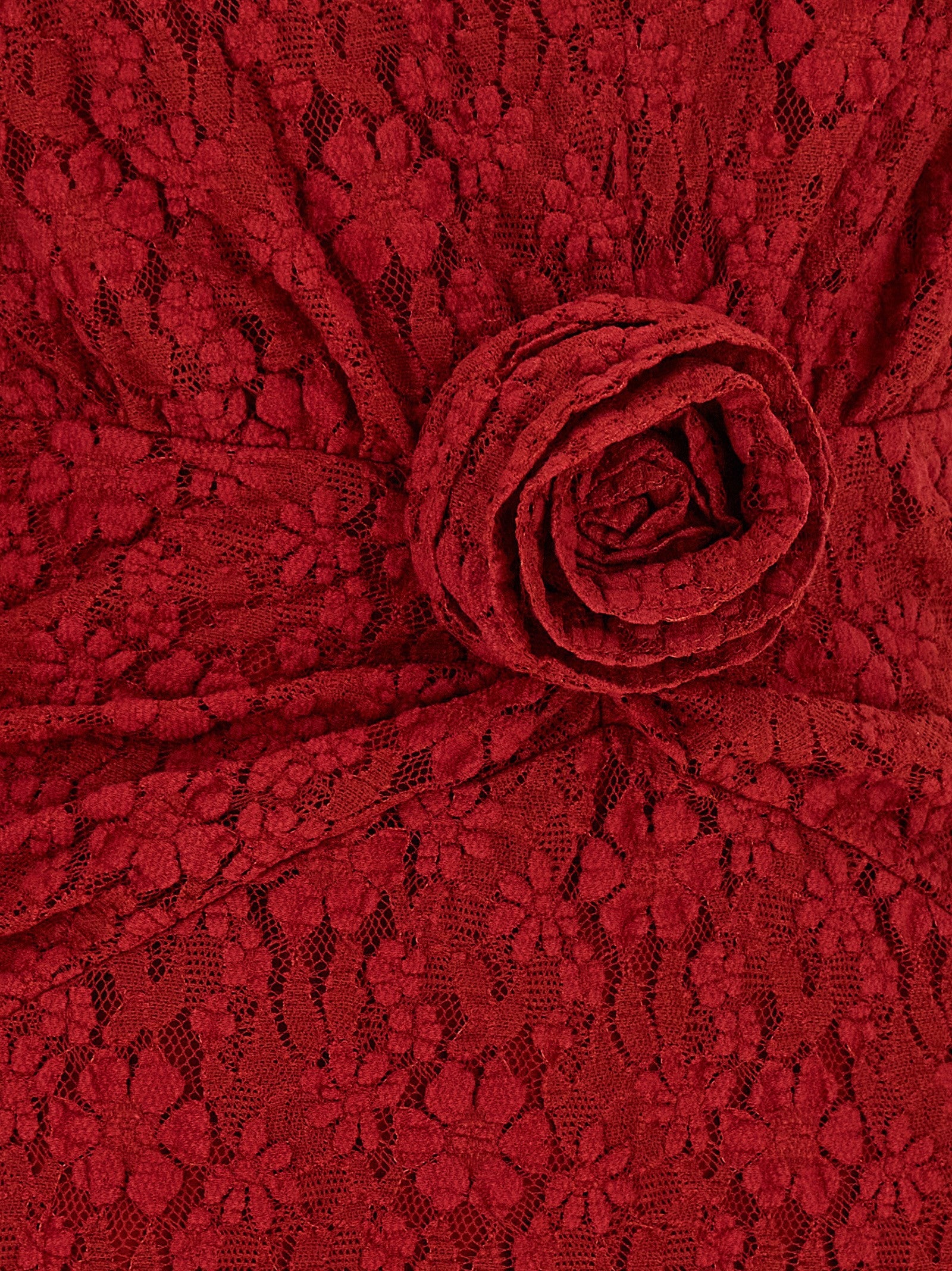 ROTATE Birger Christensen Lace Dress Red