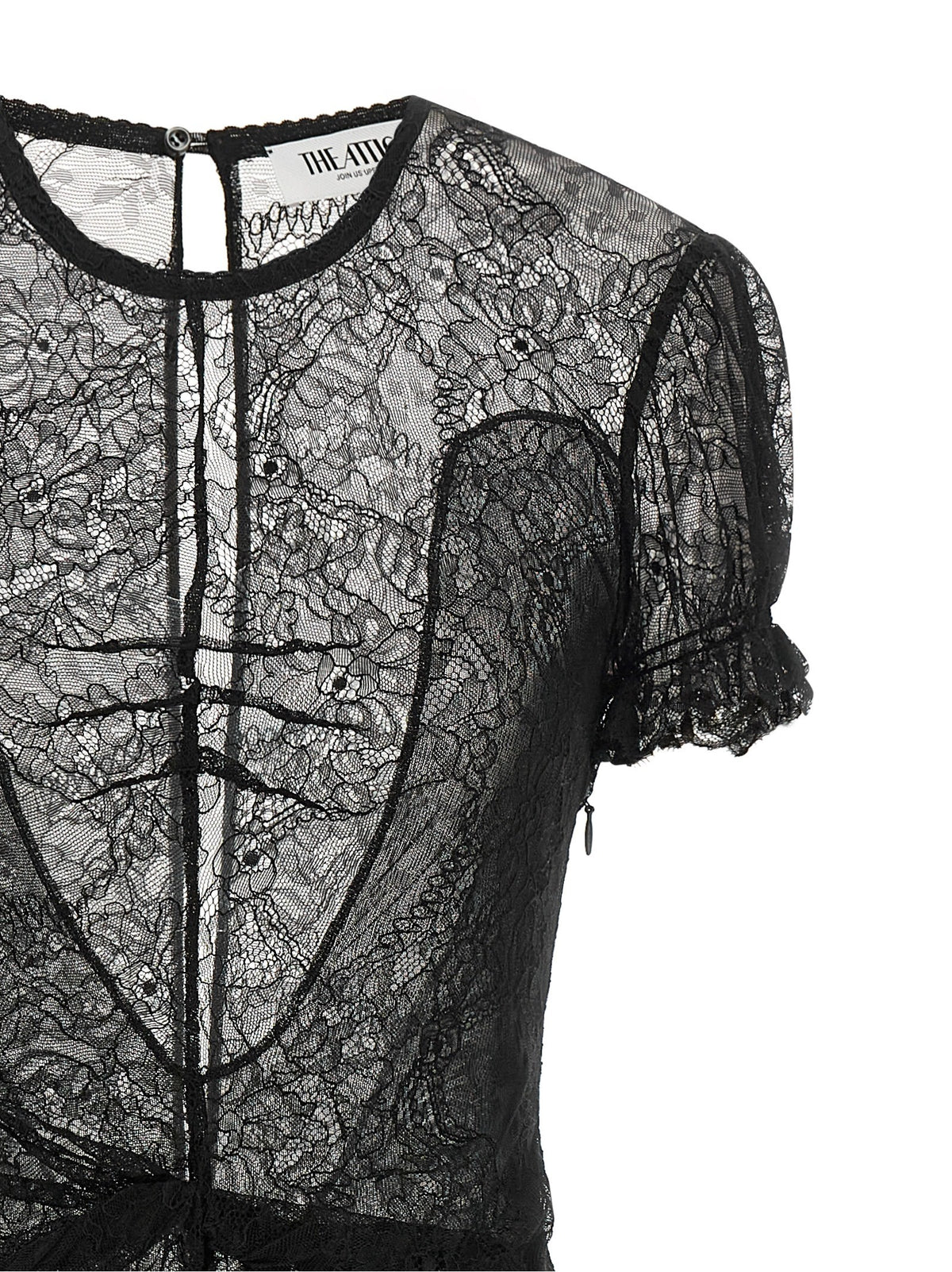 The Attico Lace Dress Black