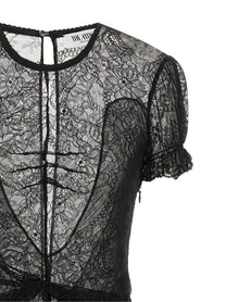The Attico Lace Dress Black