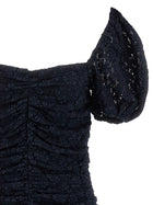 ROTATE Birger Christensen Lace Dress Blue, view 3