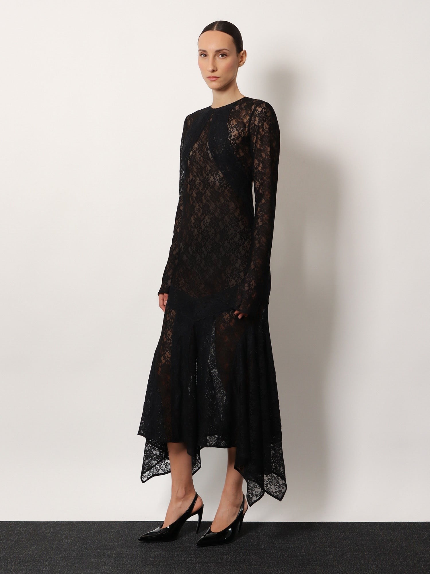 The Attico Women's Lace Dress Black