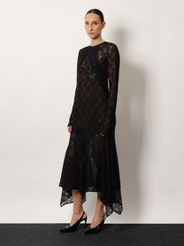 The Attico Women's Lace Dress Black