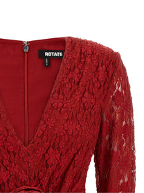 ROTATE Birger Christensen Lace Dress Red