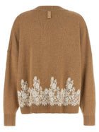 Alberta Ferretti Lace Insert Cardigan Brown, view 2