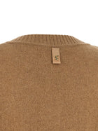 Alberta Ferretti Lace Insert Cardigan Brown, view 5