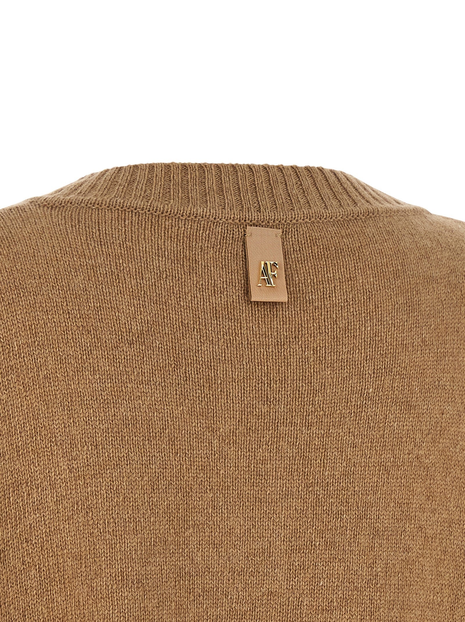 Alberta Ferretti Lace Insert Cardigan Brown
