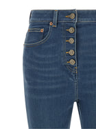 Valentino Lace Insert Jeans Blue, view 3