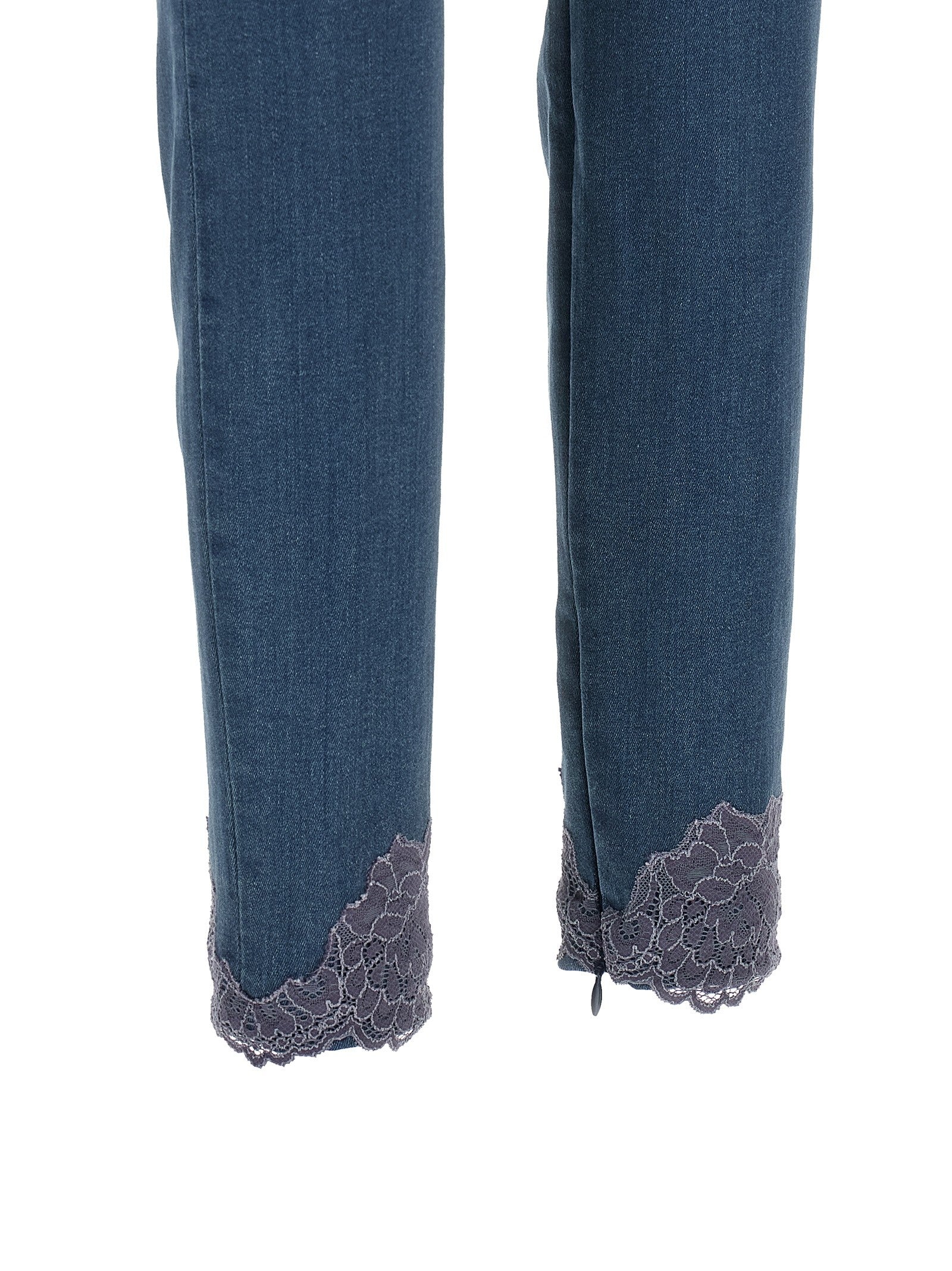 Valentino Lace Insert Jeans Blue