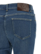 Valentino Lace Insert Jeans Blue, view 4