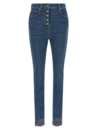Valentino Lace Insert Jeans Blue