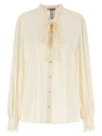 TWINSET Lace Insert Shirt White