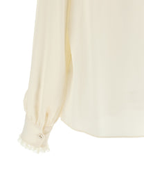 TWINSET Lace Insert Shirt White