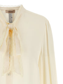 TWINSET Lace Insert Shirt White