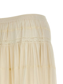 Ermanno Scervino Lace Insert Skirt White, view 4