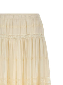Ermanno Scervino Lace Insert Skirt White, view 3