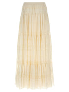 Ermanno Scervino Lace Insert Skirt White, view 2