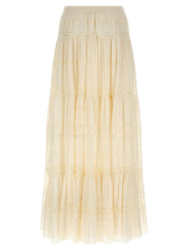 Ermanno Scervino Lace Insert Skirt White, view 2