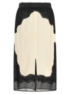 The Attico Lace Insert Skirt White, view 2