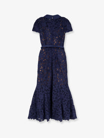 self-portrait Women's Lace Long Dress Blue