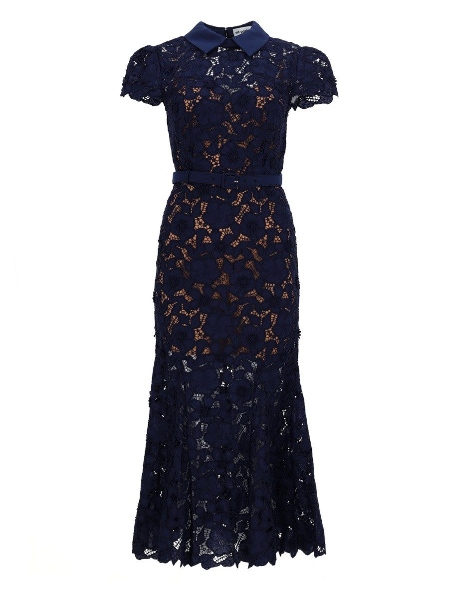 self-portrait Women's Lace Midi Dress Blue