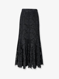 self-portrait Women's Lace Midi Skirt Black