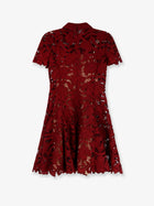 self-portrait Women's Lace Mini Dress Red, view 4