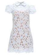 self-portrait Women's Lace Mini Dress Blue