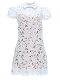 self-portrait Women's Lace Mini Dress Blue