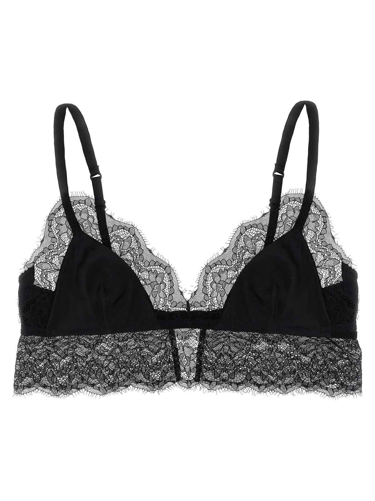 Dolce &amp; Gabbana Lace Satin Bra Black