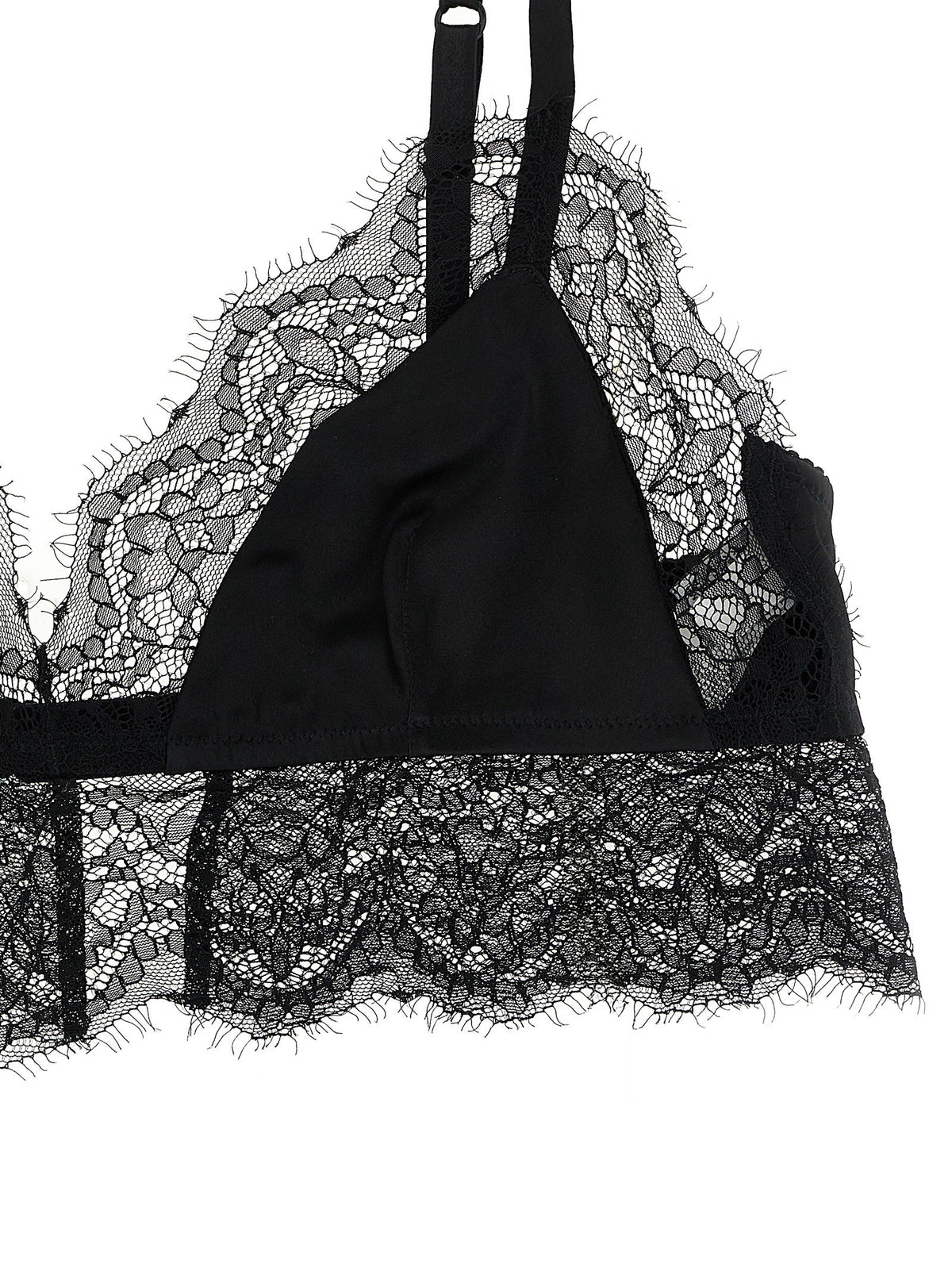 Dolce &amp; Gabbana Lace Satin Bra Black