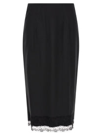 Ermanno Scervino Lace Sheath Skirt Black