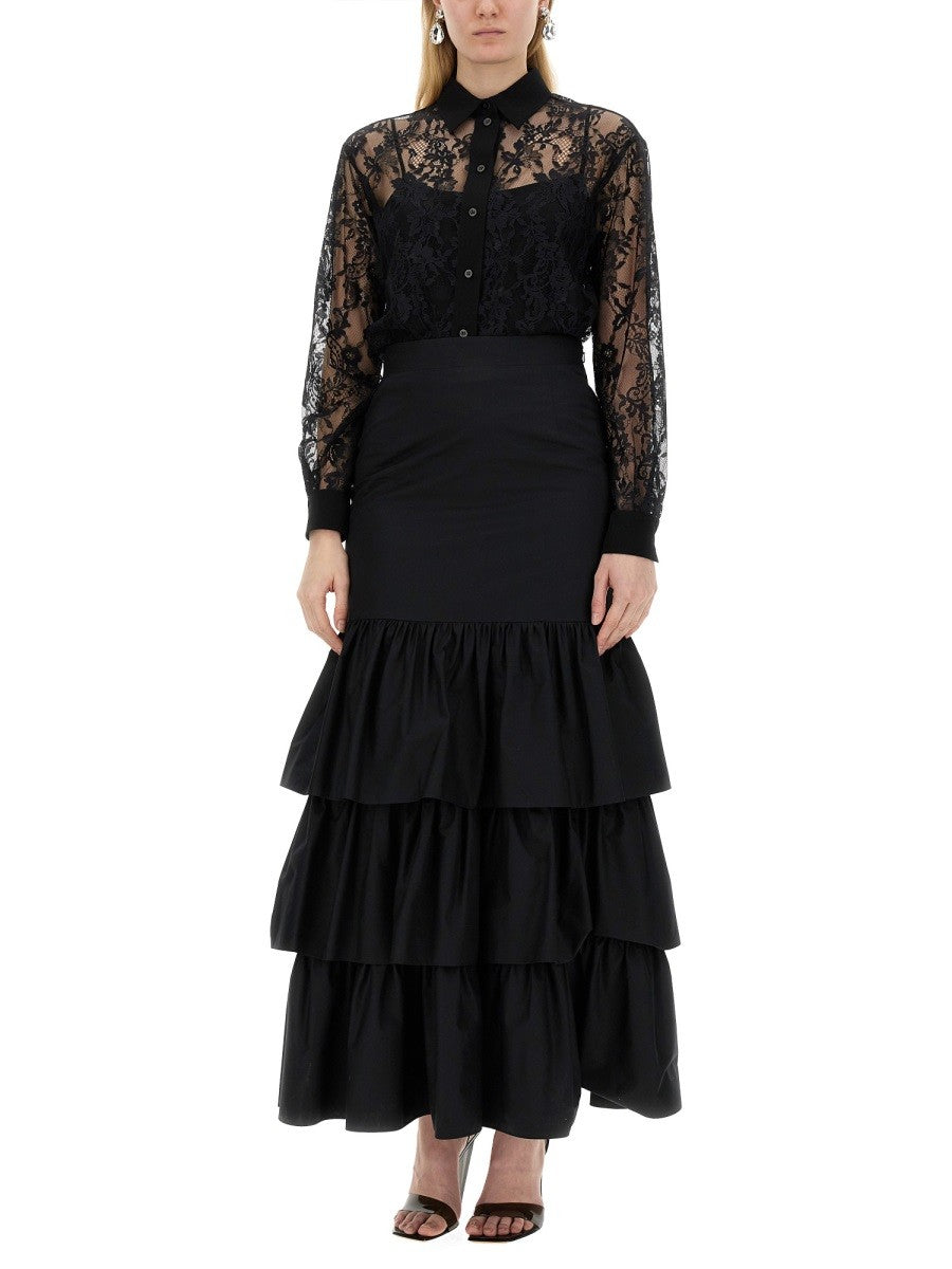 Moschino Women's Lace Shirt Black