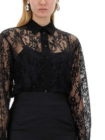 Moschino Women's Lace Shirt Black