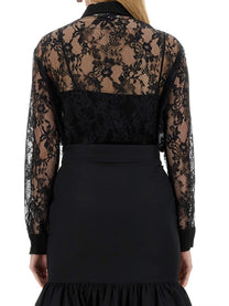 Moschino Women's Lace Shirt Black