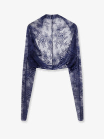 Alberta Ferretti Women's Lace Shrug Blue