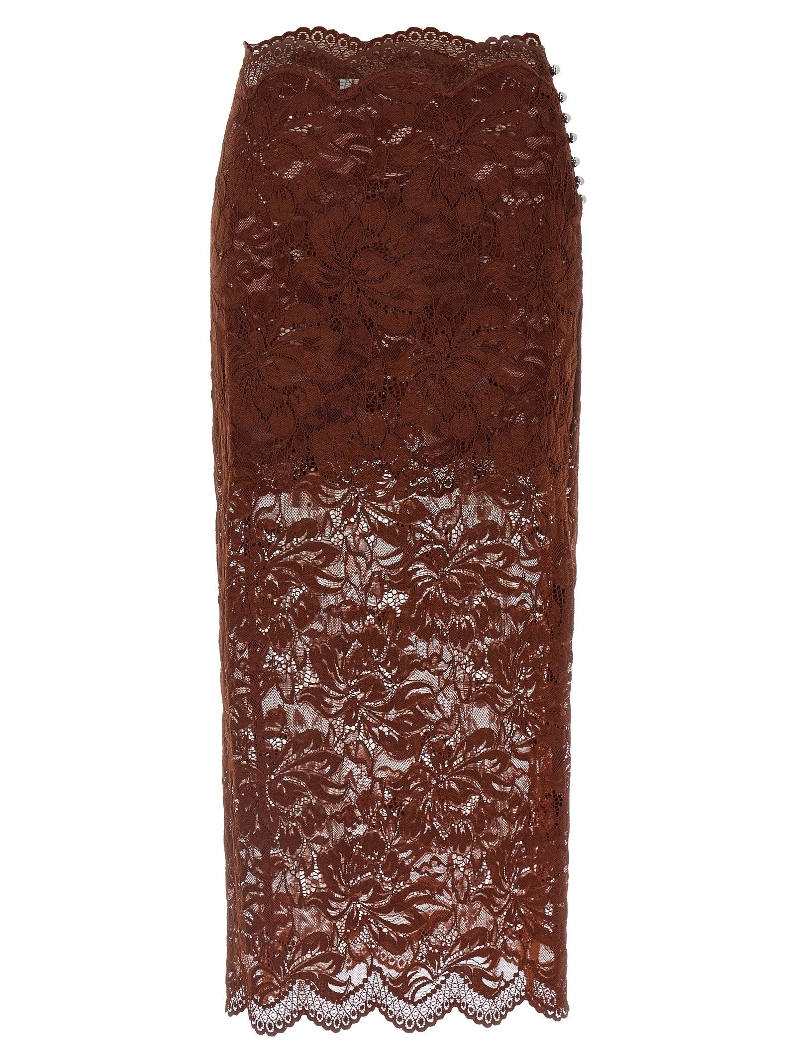 Rabanne Lace Skirt Brown