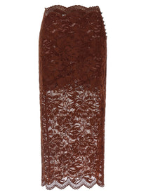 Rabanne Lace Skirt Brown