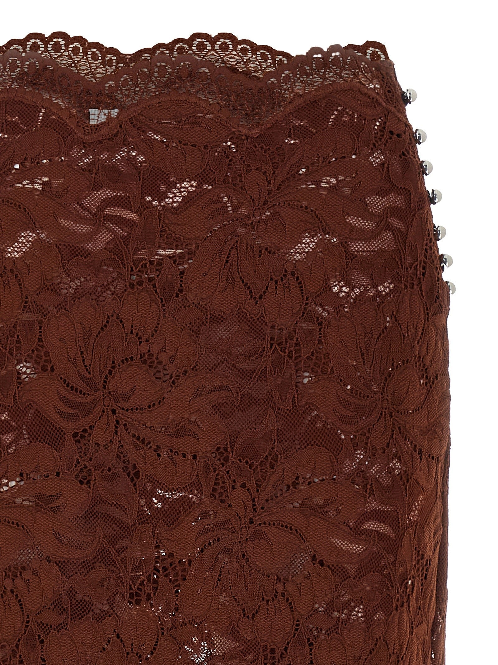 Rabanne Lace Skirt Brown