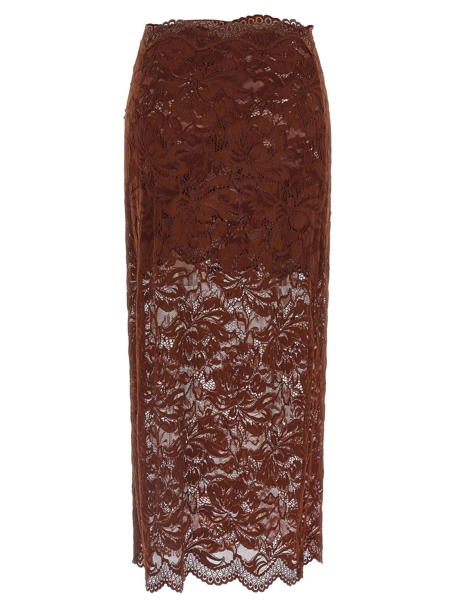 Rabanne Lace Skirt Brown