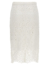 Burberry Lace Skirt White