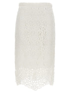 Burberry Lace Skirt White